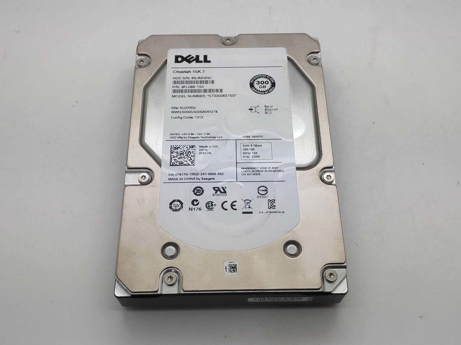 全新 DELL R730 R720 R710 硬盘 300G SAS 15K 3.5 ST3300657SS