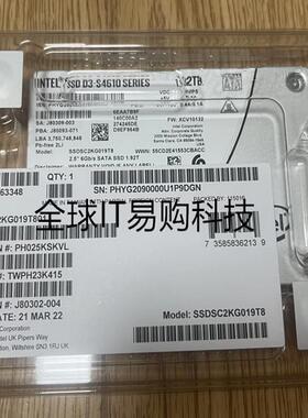 全新Intel/英特尔 S4610 1.92T SATA3 企业级SSD SSDSC2KG019T801