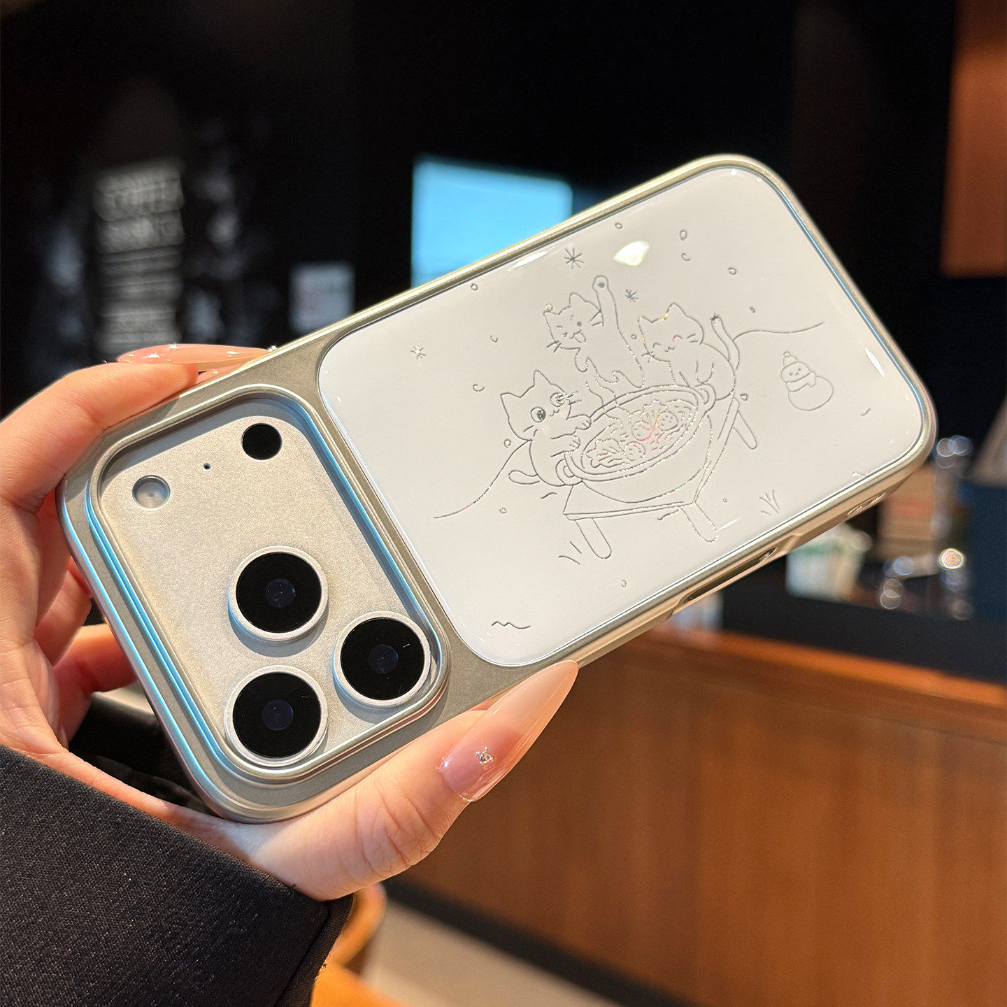 渐变猫咪适用iPhone17promax苹果16手机壳15日韩14防摔13新款12/11荣耀500华为pura80女mate70小米OPPOvivo套