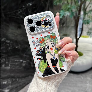 黑裙美少女战士适用iPhone17promax苹果16手机壳15pm可爱14女款13荣耀600三星s26小米17套vivoS60华为p90OPPO