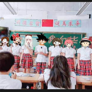 二小衬衫 厂家直发葫芦岛实验二小夏装 套装 校服纯棉衬衫 格子短袖