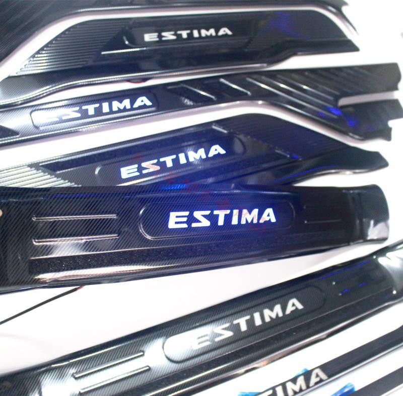 适用于 本田大霸王 estima 迎宾踏板 碳纤纹LED带灯脚踏 acr50系