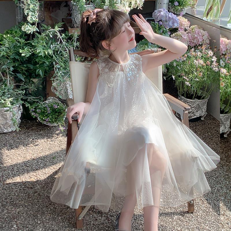女童连衣裙2025新款夏季儿童亲肤纱裙洋气礼服裙子夏装女孩公主裙