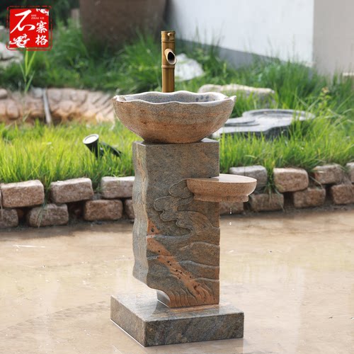 复古户外立柱式立柱盆