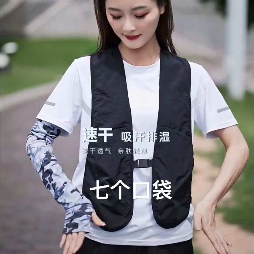 夏季薄款外搭马甲女减龄新款男潮牌户外休闲机能坎肩工装背心外套