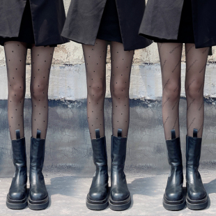 超薄T裆连裤 女夏季 字母爱心性感穿搭波点黑丝 2021爆款 黑丝袜新款