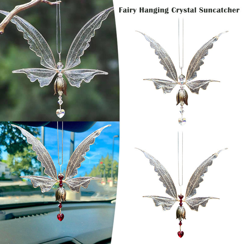 fairy hanging crystal suncatcher with wing hanging pendant f