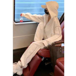 大码宽松休闲运动套装女春秋小个子穿搭一整套减龄洋气卫衣两件套