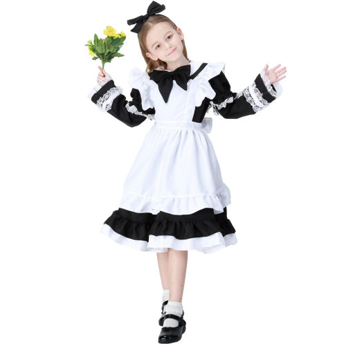 万圣节儿童爱丽丝女佣女仆装cosplay连衣裙围裙小学幼儿园演出服