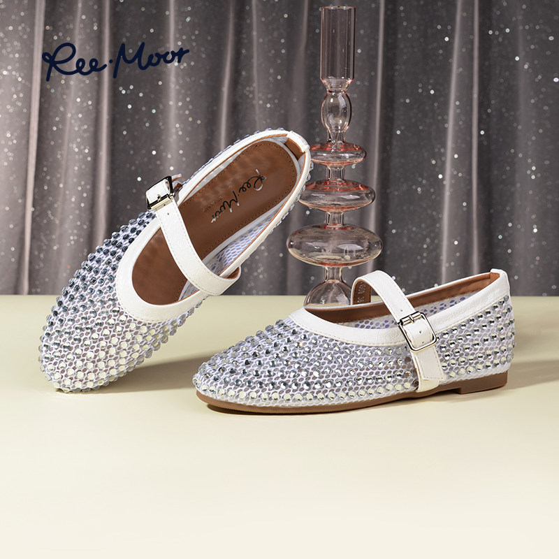 reemoor2026新款法式复古玛丽珍鞋女平底单鞋一字扣网纱凉鞋睿慕,女鞋,玛丽珍鞋,淘宝优惠券,粉丝福利购,淘宝优惠卷