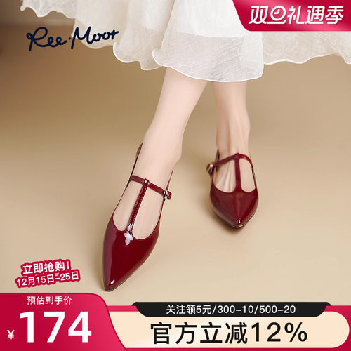 REEMOOR2025春新款玛丽珍鞋