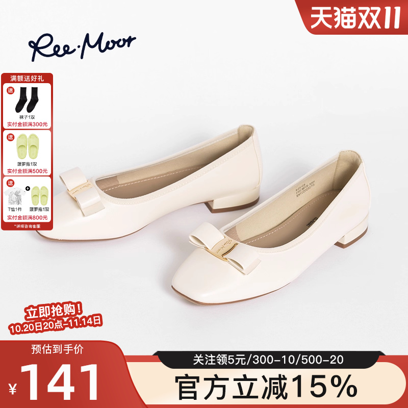 平底鞋REEMOOR单鞋小香风蝴蝶结