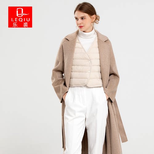 乐裘冬新款羽绒马甲女短款鹅绒马夹轻薄保暖内穿内胆时尚修身背心