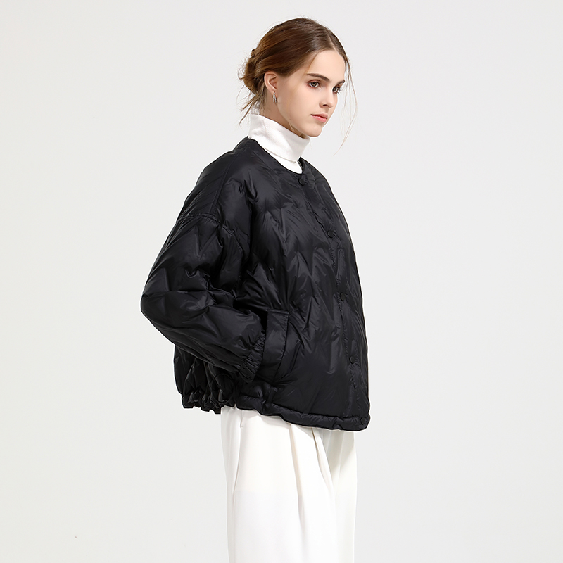 双面穿鹅绒羽绒服女轻薄短款时尚