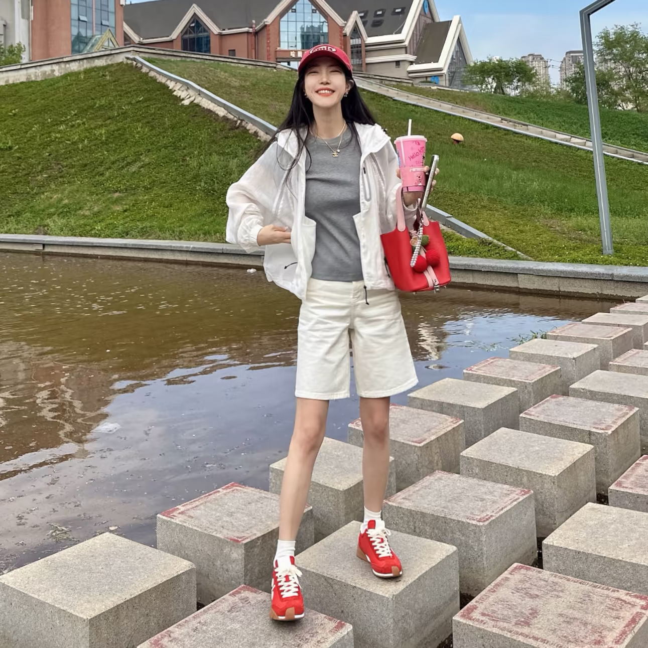 短裤女款夏天爆款2026新款高级感外穿薄款气质白色五分裤牛仔中裤图片