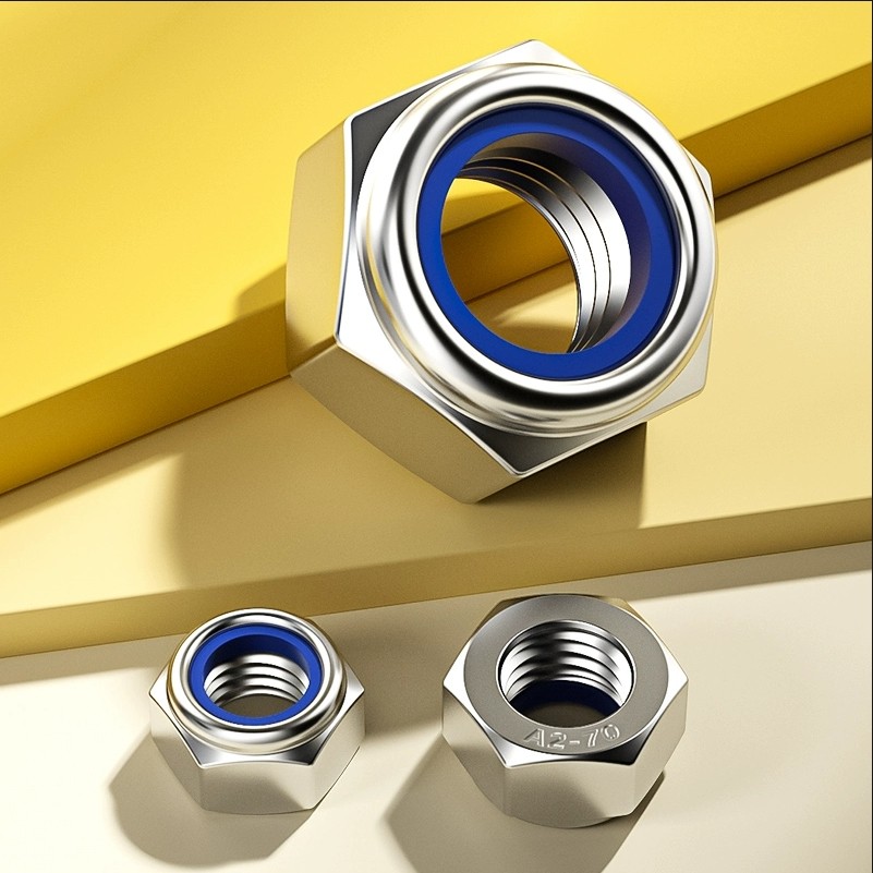 304/316不锈钢锁紧螺母/防松螺母自锁防滑螺帽6M8M10M12M14M18M24