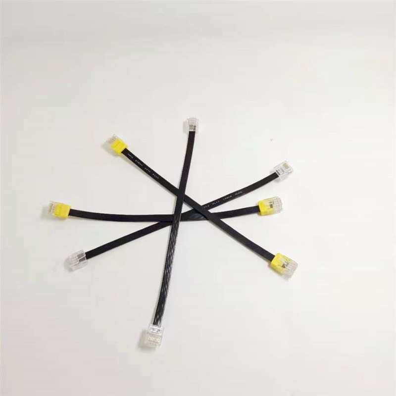 新款六类短网络跳线8芯无氧铜扁网线无氧铜内芯100条长度可定制款