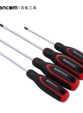百炼工具(Balancom)B08044件套/2件套胶柄铬钒钢带磁性十字一字螺