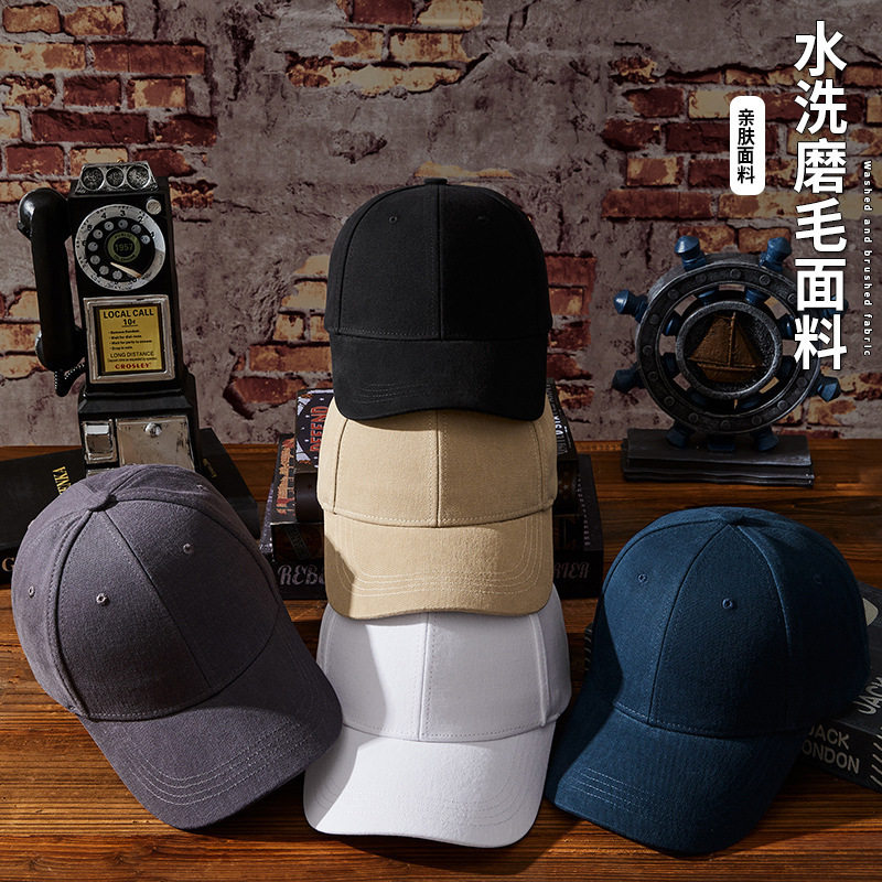 黑色帽子男时尚百搭白色棒球帽女潮显脸小硬顶鸭舌帽秋冬遮阳防晒