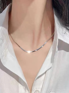 项链女钛钢蛇骨链女生小众不掉色