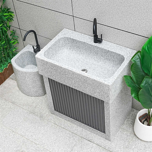 水槽户外阳台庭院家用石头拖把池