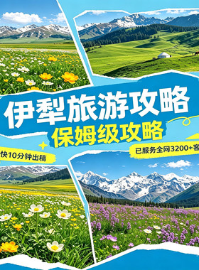 新疆全国旅游攻略私人定制人工路书旅游旅行全攻略