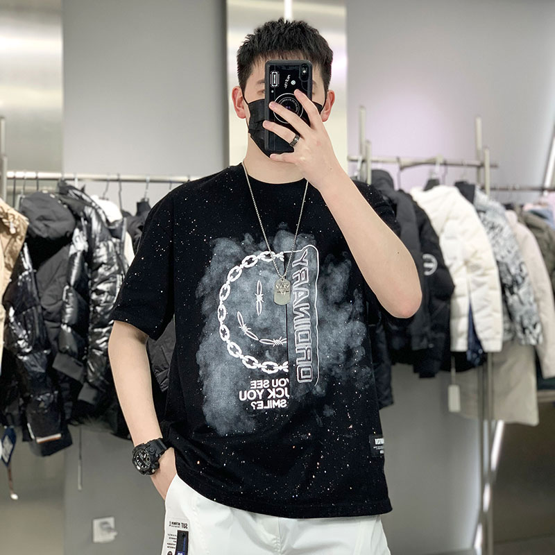 短袖星空印花男士休闲半袖T恤