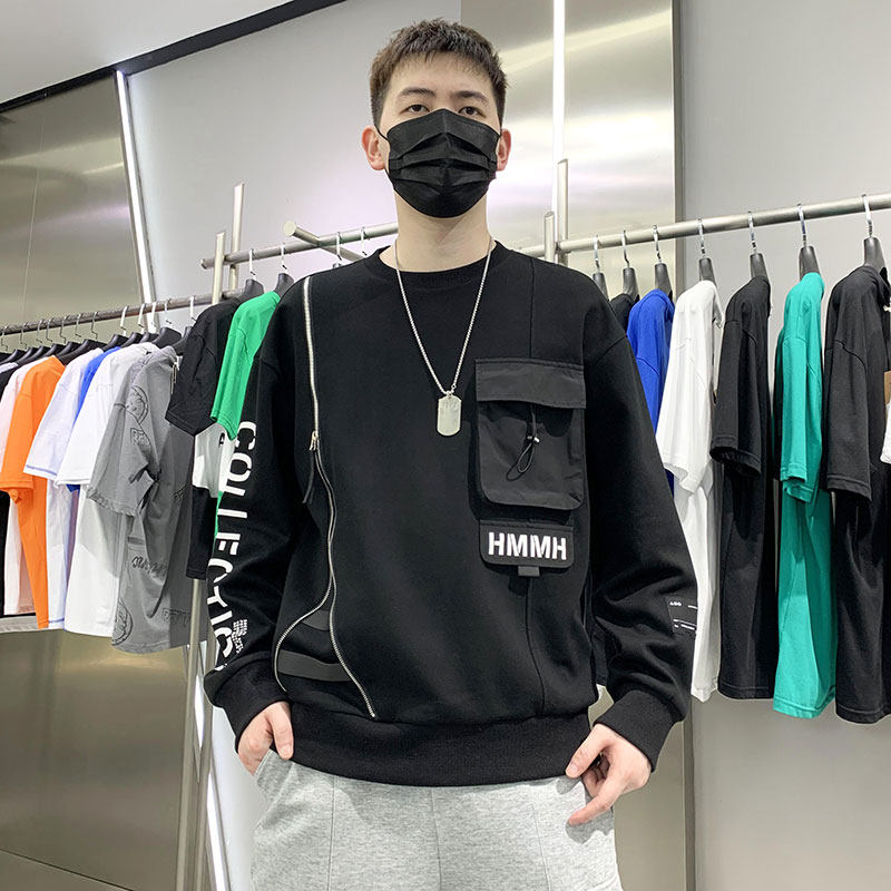 字母印花拉链设计卫衣