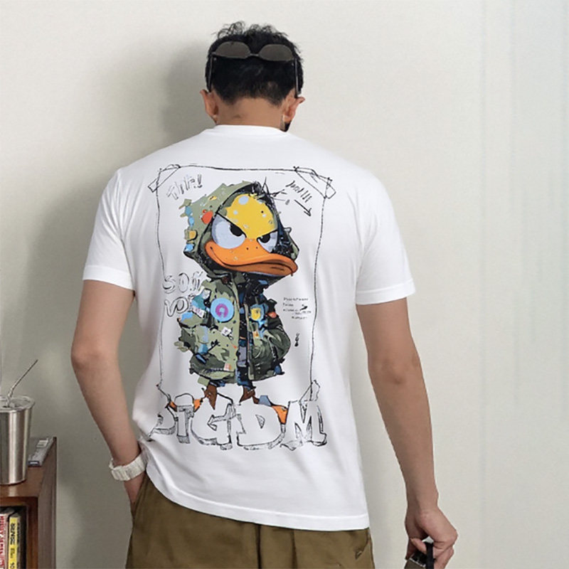 夏季圆领宽松青少年半袖男