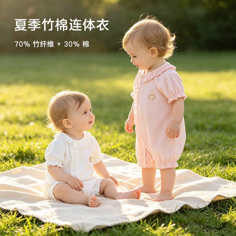婴儿衣服夏季短袖连体衣宝宝夏装连身衣/爬服/哈衣