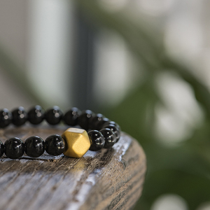 金米黄金八方来财转运珠八棱珠手串小金珠硬金足金散珠情侣手饰