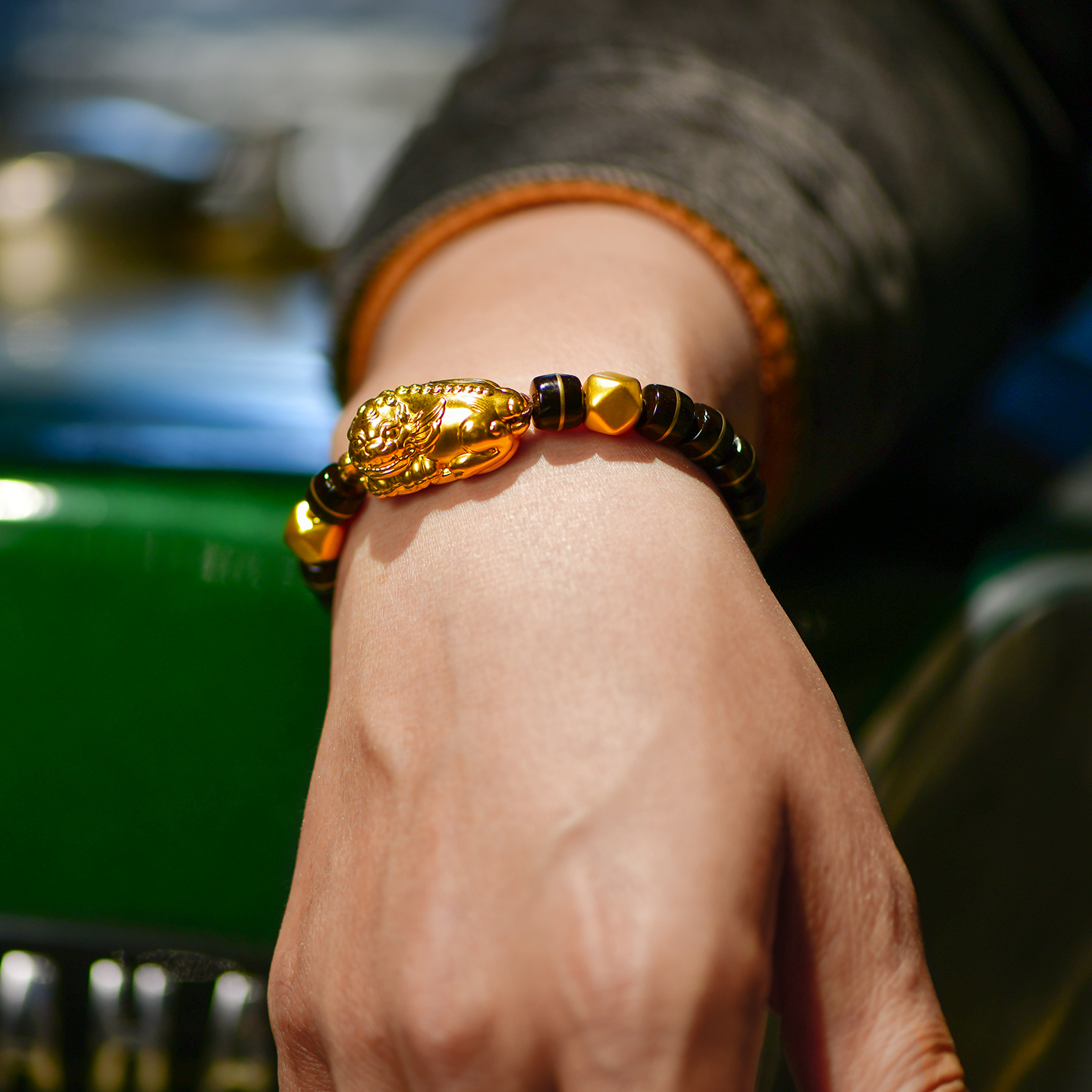 金米黄金手链招财扭头貔貅钱到家