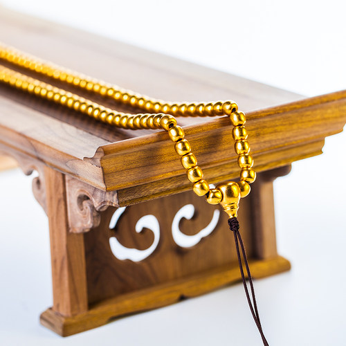 金米黄金一百零八子佛珠手串