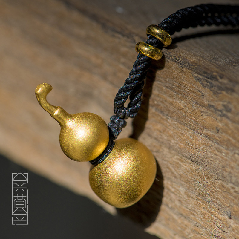 金米黄金 龙头葫芦吊坠颈饰古法 999足金挂件男女款 纯金实心原创,黄金,颈饰,淘宝优惠券,粉丝福利购,淘宝优惠卷