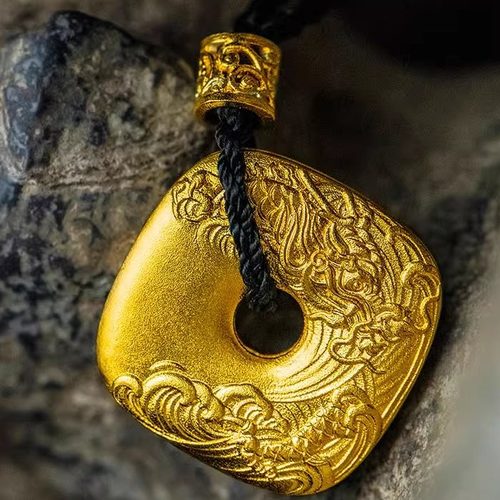 足金黄金平安扣金米黄金龙腾四海