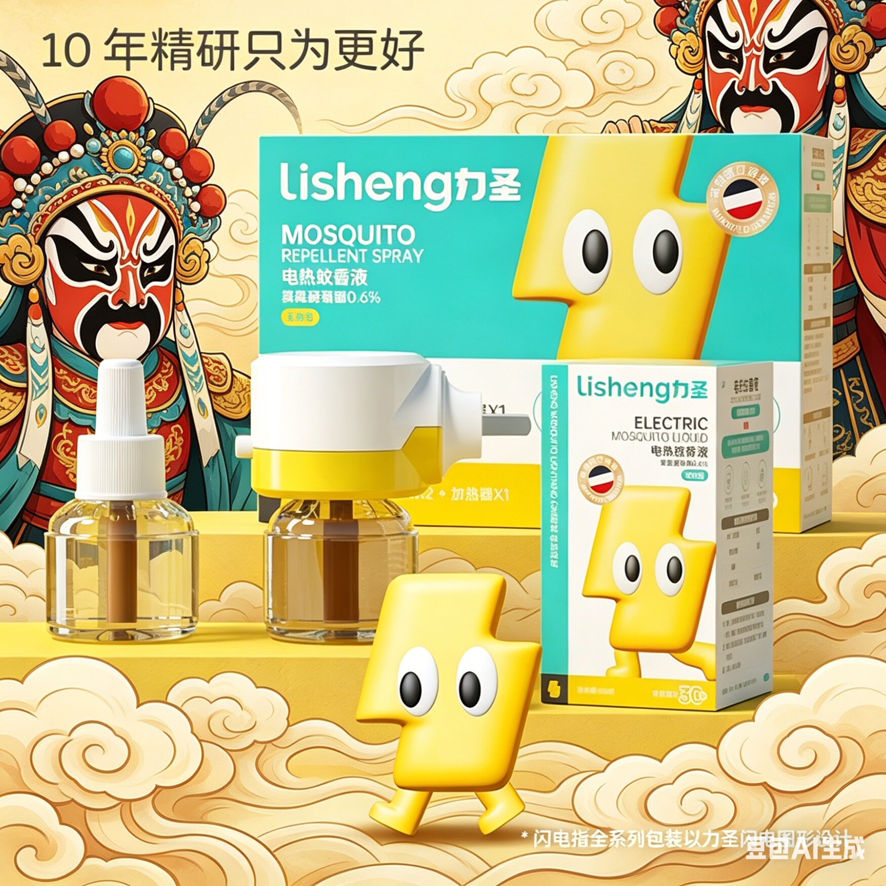 力圣蚊香液无味室内电蚊香驱蚊液灭蚊器补充液防蚊花露水