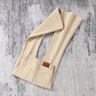 it :CHOCOOLATE紧身喇叭牛仔裤女2025新款高腰修身显瘦弹力喇叭裤