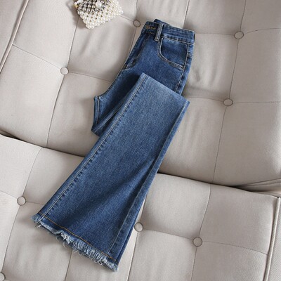 itCHOCOOLATE高腰微喇牛仔裤女