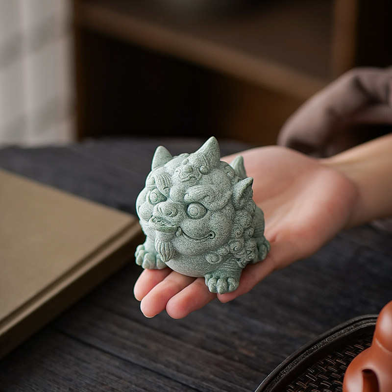 静之自然青砂招财貔貅摆件