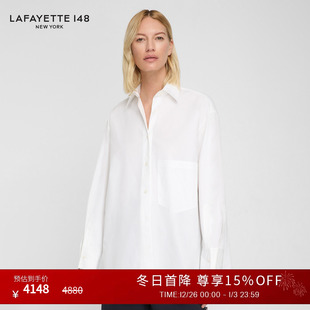 拉飞逸OVERSIZE棉府绸立体廓形衬衫 LAFAYETTE148 25秋冬新款