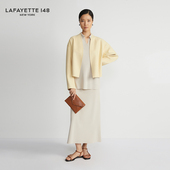 LAFAYETTE148 拉飞逸长绒棉罗纹紧身针织裙