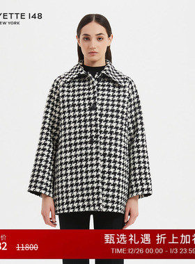 LAFAYETTE148/拉飞逸 A型复古千鸟格粗花呢大衣