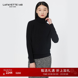 LAFAYETTE148 通勤舒适高领羊绒针织上衣 拉飞逸秋冬女装