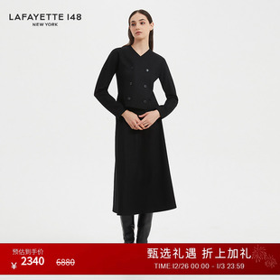 LAFAYETTE148 拉飞逸美利奴羊毛双排扣短外套夹克