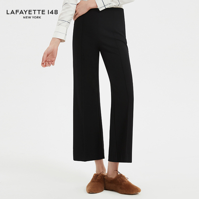 LAFAYETTE148/拉飞逸针织罗马布松紧腰阔腿长裤