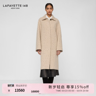 LAFAYETTE148 领花呢大衣 拉飞逸立体剪裁H型衬衫