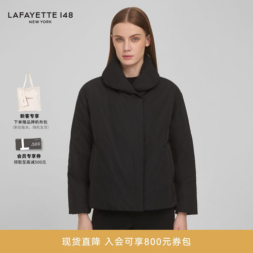 LAFAYETTE148/拉飞逸面包领短款羽绒外套合体通勤休闲百搭短外套