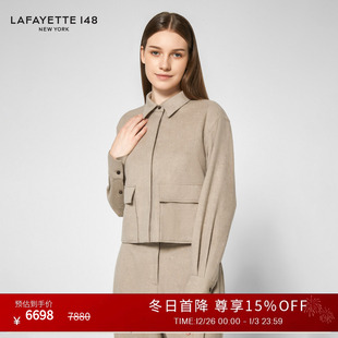 工装 拉飞逸羊毛混纺法兰绒短款 LAFAYETTE148 夹克 25秋冬新款