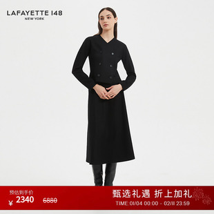 LAFAYETTE148/拉飞逸美利奴羊毛双排扣短外套夹克