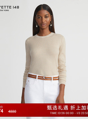 LAFAYETTE148/拉飞逸 秋冬轻薄精梳羊绒针织羊绒上衣